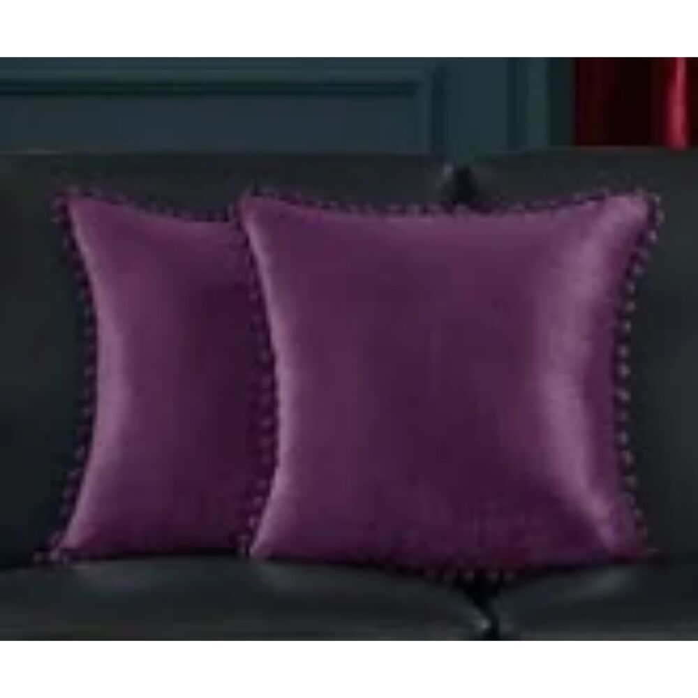 Deconovo Velvet Purple Throw Pillow Covers 22x22 in NIP